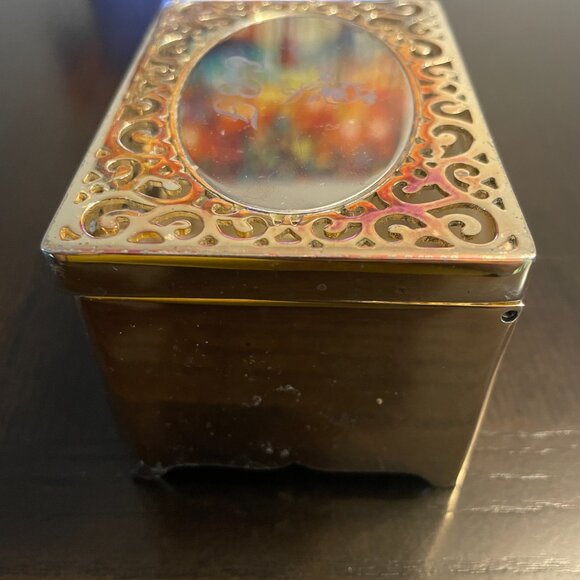 Engraved Silver and gold plated jewelry box (EBF) - Picture 6 of 8
